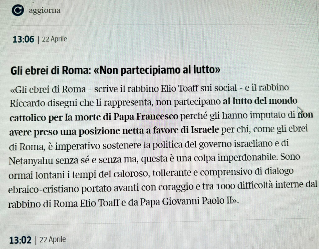 Bufala Corriere Toaff